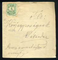 90816 VARSÁD 1880. 3kr-ral Postázott  Kézbesítési ív , "Kérem Azonnal Vissza A Vevényt" Feljegyzéssel  /  VARSÁD 1880 3  - Used Stamps
