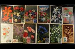 FLOWERS MAXI-CARDS 1950's All Different World Group, Inc Bermuda, Netherlands, Luxembourg, Hungary, Bulgaria, Belgium, A - Non Classificati