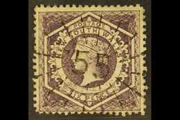 NEW SOUTH WALES 1860-62 6d Purple Diadem, ERROR OF WATERMARK "5" SIDEWAYS, SG 165ab, Superb With Neat Upright "55" Cance - Other & Unclassified