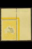 1915-27 5s Grey-black & Yellow, Wmk Narrow Crown, VARIETY Broken Tail On Kangaroo, Brusden White 44(V)e, As SG 42, Very  - Altri & Non Classificati