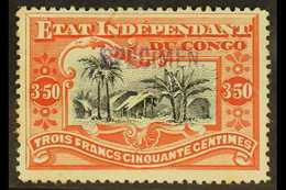 CONGO 1898 3fr 50 Black And Vermilion, SG 28, Overprinted "Specimen" In Violet, Very Fine Mint No Gum. For More Images,  - Altri & Non Classificati