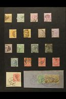 1866-1951 USED COLLECTION On Leaves, Inc 1866-68 1d (x4) & 3d, 1872-80 Most Vals To 96c (x2 On Piece), 1885 Surchs Wmk C - Ceylon (...-1947)