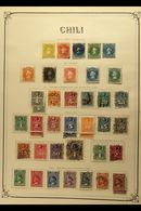 1853-1929 OLD TIME COLLECTION Neatly Presented On Printed Pages. Mint & Used Ranges Offering Good Representation Of The  - Cile