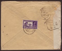 1944 INDIA USED IN: (17th September) Envelope To Bombay, Bearing On The Flap KGVI 2a 6p Violet, Tied By Crisp DUBAI Cds  - Dubai