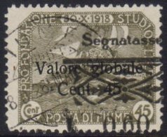 POSTAGE DUE 1921 60c On 45c "Segnatasse" Overprint On "Valore Globale" With Large Thin Letters, Showing "Segnatasse" Ove - Fiume