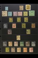 GUADELOUPE 1879-1891 VALUABLE USED "OLD TIME" COLLECTION On A Stock Page. Includes 1879 15c Black On Blue Postage Due, 1 - Other & Unclassified