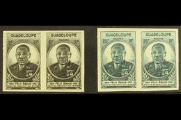 GUADELOUPE 1945 Felix Eboue Set Complete In Imperf Pairs, Yv 176a/177a, Very Fine NHM. (4 Stamps) For More Images, Pleas - Altri & Non Classificati