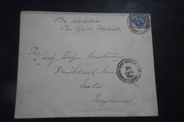 STAMPS RUSSIA RUSSIE РОССИЯ RUSSLAND Cover Russia Ukraina 1887 Cover From Kiev Railway PMK To England - Lettres & Documents