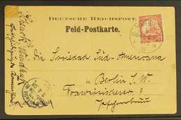 SOUTH WEST AFRICA 1905 (6 Mar) Printed 'Feld-Postkarte' Postcard Addressed To Berlin, Bearing 10pf Yacht Stamp Tied By " - Altri & Non Classificati