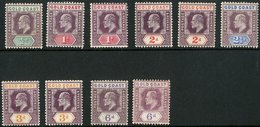 1904-06 Edward Multiple Watermark, Set To 6d, With Both Papers Of 1d, 2d, 3d And 6d, SG 49/54a, Fine Mint. (10 Stamps) F - Gold Coast (...-1957)