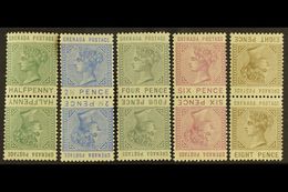 1883 ½d, 2½d, 4d, 6d, And 8d Tete-beche Vertical Pairs, SG 30a Plus 32a/35a, Mint, The 2½d And 6d Never Hinged Mint. (5  - Grenada (...-1974)