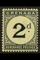 POSTAGE DUE 1892 2d Blue-black, Watermark Crown CA, SG D2, Fine Mint. For More Images, Please Visit Http://www.sandafayr - Grenada (...-1974)