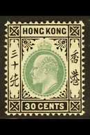 1904-6 30c Dull Green & Black, Ordinary Paper, Wmk MCA, SG 84, Very Fine Mint. For More Images, Please Visit Http://www. - Other & Unclassified