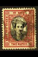 INDORE 1940 2r Black And Carmine, Maharaja Yeshwant, SG 42, Used. Horizontal Crease But Still An Attractive Example Of T - Altri & Non Classificati