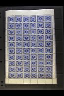 1952 POSTAGE DUE 3d Blue, SG D9, Complete Pane Of Sixty, Showing Listed Varieties At 10/1 And 10/3, Lightly Hinged In Ma - Other & Unclassified