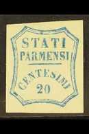 PARMA 1859 20c Blue, Provisional Govt, Sass 15, Very Fine Mint No Gum. For More Images, Please Visit Http://www.sandafay - Unclassified