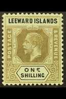 1912-22 1912-22 Black On Pale Blue-green, Olive Back, Die I, BROKEN "E" In "ONE," SG 54b, Very Fine Mint. For More Image - Leeward  Islands