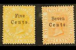 1879 5c On 8c Orange And 7c On 32c Pale Red, SG 20/21, Very Fine Mint, Unused With Gum. (2 Stamps) For More Images, Plea - Straits Settlements