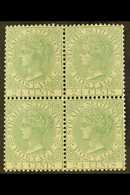 1883 24c Yellow Green, Wmk CA, SG 68, Very Fine Lightly Hinged Mint Block Of 4. For More Images, Please Visit Http://www - Straits Settlements