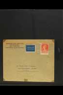 1923 JUBILEE VARIETY Cover Bearing 10c Orange-red Perf 11x12½ And IMPERF AT BASE, NVPH 124Dv, Tied By Rotterdam Machine  - Other & Unclassified