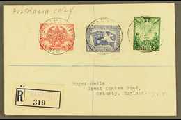 1946 (27 July) Neat "Roger Wells" Registered Cover To England, Bearing Victory Set Tied By Crisp SAMURAI Cds's, Sydney T - Papua New Guinea