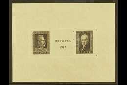 1928 Warsaw Philatelic Exhibition, Miniature Sheet, Mi Block 1, Very Fine Mint. For More Images, Please Visit Http://www - Altri & Non Classificati