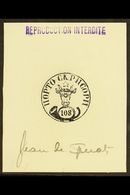 SPERATI REPRODUCTION 1858 108p Moldavian Bull (as SG 4, Mi 4), Proof In Black On Card, Signed Beneath By Jean De Sperati - Altri & Non Classificati