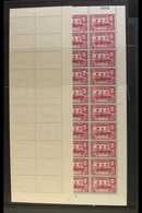 1938-48 6d Claret, Perf 12, SG 134b, A Superb Never Hinged Mint COMPLETE SHEET Of Sixty Stamps From Plate 1, With Full M - St.Lucia (...-1978)
