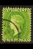 1883 6d Bright Green, CA Wmk, Perf 12, SG 44, Very Fine Cds Used With Strong Colour. Lovely! For More Images, Please Vis - St.Vincent (...-1979)