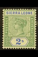 1896 2s Green And Ultramarine, SG 51, Never Hinged Mint. For More Images, Please Visit Http://www.sandafayre.com/itemdet - Sierra Leone (...-1960)