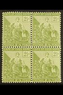 CAPE OF GOOD HOPE 1892 2½d Sage Green, SG 56, Very Fine Mint Blk Of 4 (3 X NHM). For More Images, Please Visit Http://ww - Non Classificati