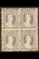 NATAL 1863 6d Lilac, Wmk CC, Perf 12½, SG 23, Superb Mint Og Block Of 4. For More Images, Please Visit Http://www.sandaf - Unclassified