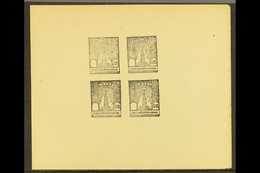 1943 IMPERF PROOFS For The 1943 Bangkaen Monument Issue (SG 311/12) - An IMPERF PROOFS BLOCK Of 4 With Empty Value Table - Tailandia