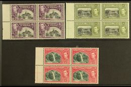 1938-44 12c Black & Slate-purple, 24c Black & Olive-green And 60c Myrtle-green & Carmine, SG 252a/54, Never Hinged Mint  - Trinidad & Tobago (...-1961)