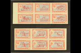 UNISSUED STAMPS. 1963 (c) Animals Blue & Rose Complete Never Hinged Mint Set Of 10np, 30np & 50np Values In Two Se-tenan - Dubai