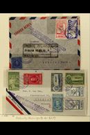 1938-42 AIRMAIL COVERS COLLECTION In Mounts On Album Pages. Overseas Examples To The U.S.A, Brazil, Sweden, Czechoslovak - Venezuela