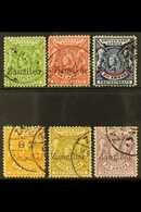 1896 Overprints Complete Set, SG 41/46, Fine Used, Fresh. (6 Stamps) For More Images, Please Visit Http://www.sandafayre - Zanzibar (...-1963)