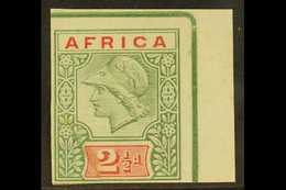 1894 AFRICA DE LA RUE ESSAY 2½d Green & Carmine Minerva Imperf, Mint Corner Example, Torn & Repaired Corner, Fresh. For  - Other & Unclassified