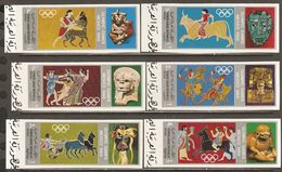 North Yemen 1968 Mi# 784-789 ** MNH - Imperf. - Summer Olympics, Mexico City / Mythology And Folklore - Zomer 1968: Mexico-City