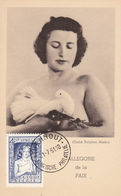 Carte-Maximum BELGIQUE N° Yvert 844 (PAIX) Obl Sp Philatélie 1er Jour - 1951-1960