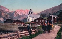 Tschiertschen, Postkutsche, Diligence, Attelage De 2 Chevaux (17.8.1910) - Tschiertschen