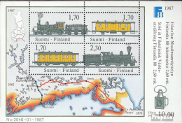 Finnland Block3 (kompl.Ausg.) Postfrisch 1987 Eisenbahn Postbeförderung - Blocchi E Foglietti