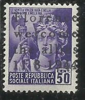 ITALY ITALIA 1945 CLN FLORENCE WELCOMES THE ALLIES MONUMENTS DESTROYED OVERPRINTED MONUMENTI DISTRUTTI CENT. 50c MNH - Comité De Libération Nationale (CLN)