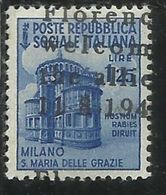 ITALY ITALIA 1945 CLN FLORENCE WELCOMES THE ALLIES MONUMENTS DESTROYED OVERPRINTED MONUMENTI DISTRUTTI LIRE 1,25 MNH - Comité De Libération Nationale (CLN)