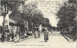 Orléansville - Rue D'Isly Et Café Maure - Chlef (Orléansville)