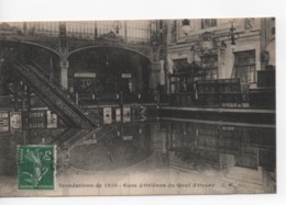 Cpa.Evenement.Inondations.Paris Inondé.1910.Gare D'Orléans Du Quai D'Orsay. - Inondations