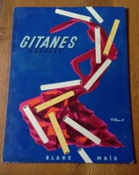 Rare Plaque Carton Publicitaire Publicité Cigarettes Gitanes Dessin Villemot Années 1950 - Paperboard Signs