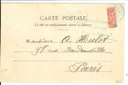 Madagascar _ Diego-Suarez_  10c Coupé Sur Carte Postale (19 Mars 1904 ) Voir Dos - Storia Postale
