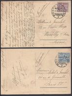 VATICAN - 1929 - Affr. Timbres 25 Et 75 Ct Sur Deux Cartes Postales - Correspondance De Rome Pour Paris Et Neuilly - - Brieven En Documenten