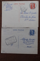 MARIANNE  DE  MARIANNE  DE  GANDON               2   ENTIERS  POSTAUX  12  FRANCS   BLEU  ET  ORANGE - Standard- Und TSC-Briefe (vor 1995)